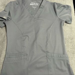 Grey scrub set, S top M bottom